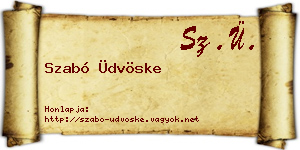 Szabó Üdvöske névjegykártya